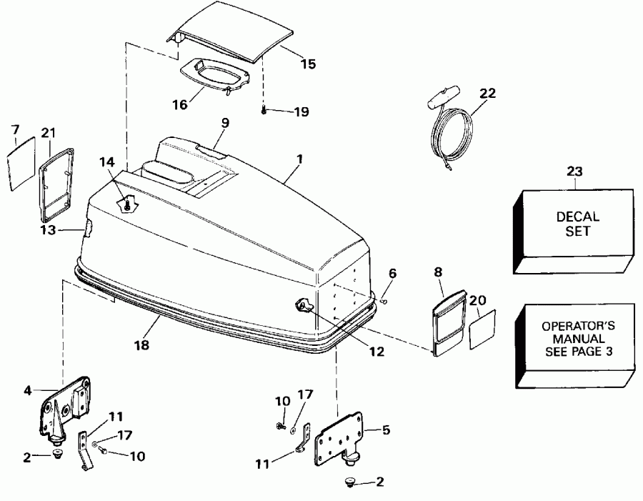 ��������� �������� ����� EVINRUDE VE50BEENM 1992  - Johnson 50 / Johnson 50