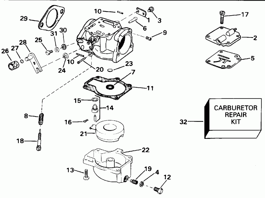 �������� ����� Evinrude VE50BELENM 1992  - All 50 Models Late P����uction