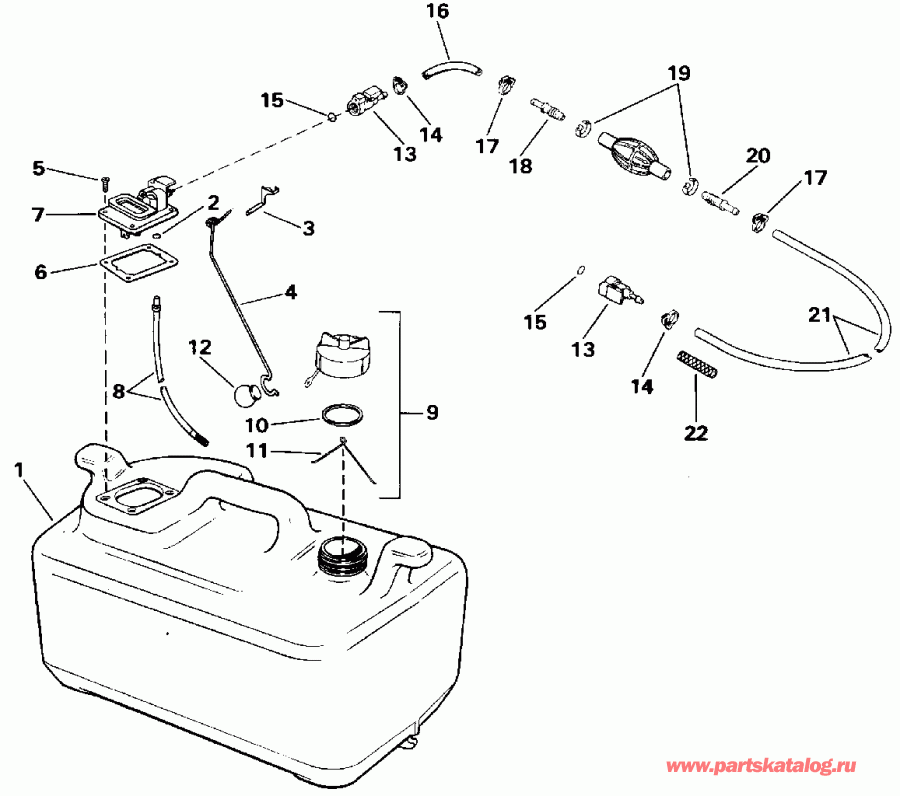 �������� ����� EVINRUDE VE50BELENM 1992  - el Tank