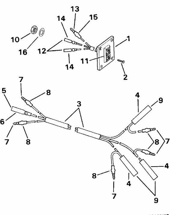 ��������� Evinrude VE50TELENM 1992  - mote Tilt ������������� Kit 