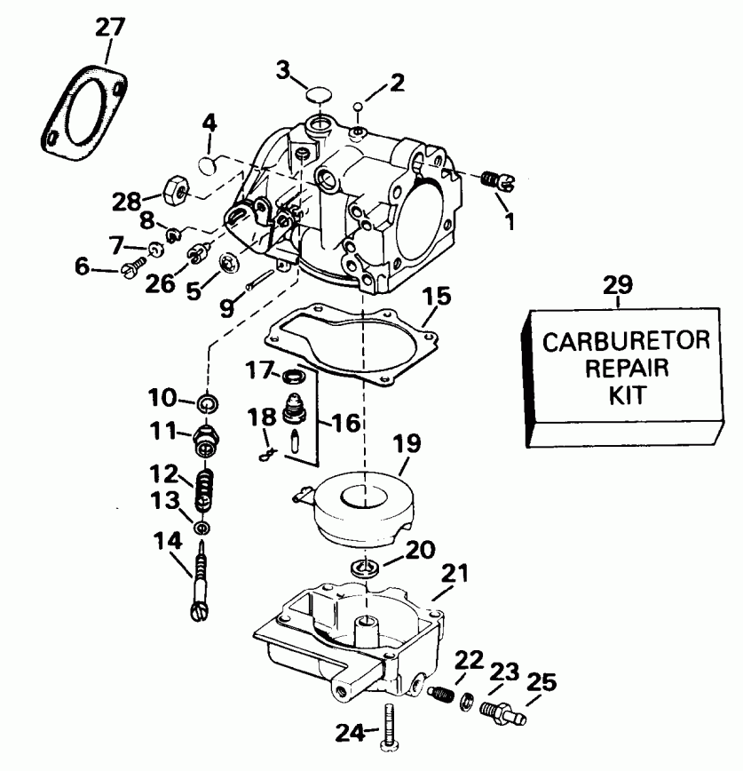 ��������� Evinrude VE50TLENJ 1992  - Johnson Rope Start Only / Johnson ���� Start Only