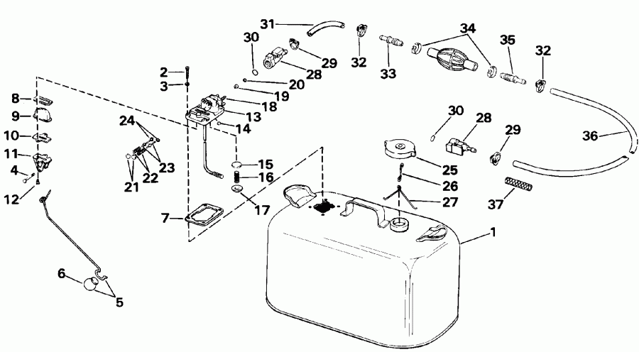 ��������� Evinrude VE60ELENE 1992  - el Tank / el Tank