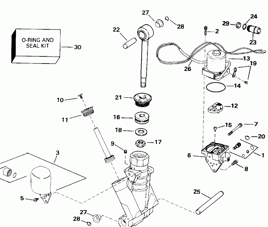 �������� ����� ������� VE60ELENE 1992  - wer Trim/tilt Hydraulic Assembly / wer Trim / tilt Hydraulic Assembly