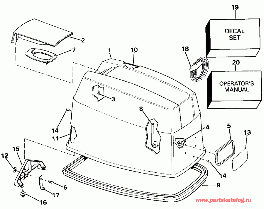 ��������� �������� ����� Evinrude VE70TLEND 1992  - Johnson - Johnson