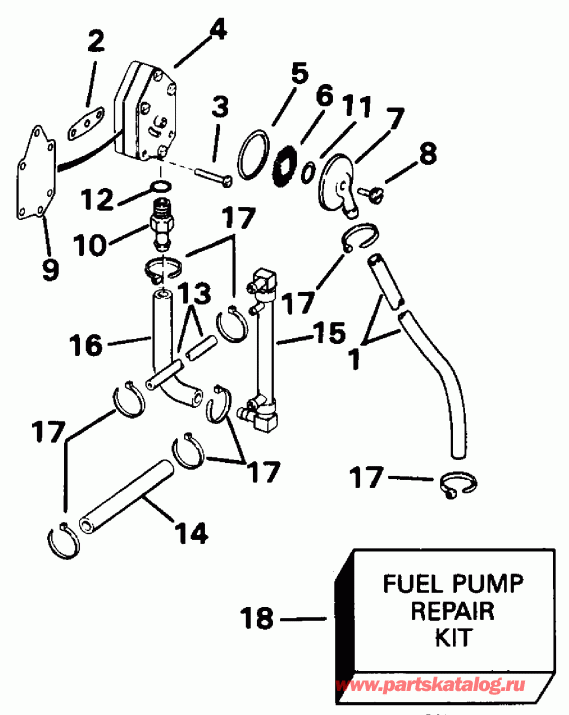 ����� EVINRUDE VE90MLEND 1992  - 88 Models / 88 Models