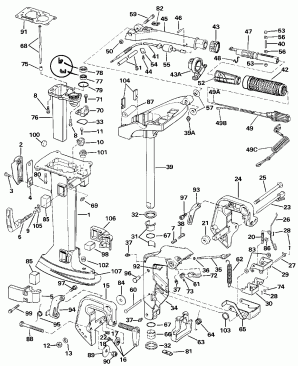 ��������� �������� ����� EVINRUDE VE90MLEND 1992  - take ���������