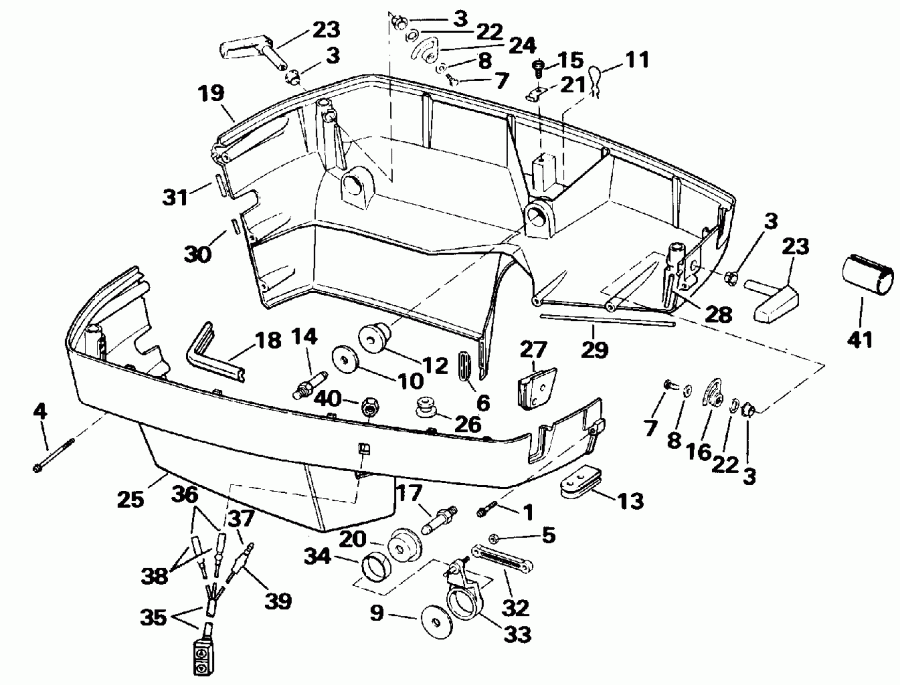 ��������� �������� ����� EVINRUDE E100STLETS 1993  - wer Engine Cover - wer ������ ��������� (�����)