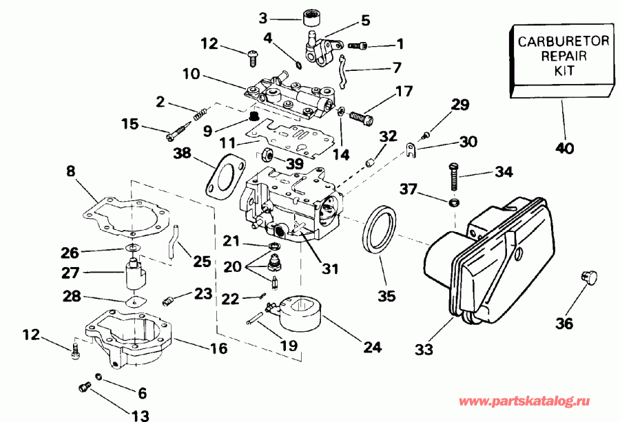 �������� ��������� ����� Evinrude E10EETM 1993  - rburetor
