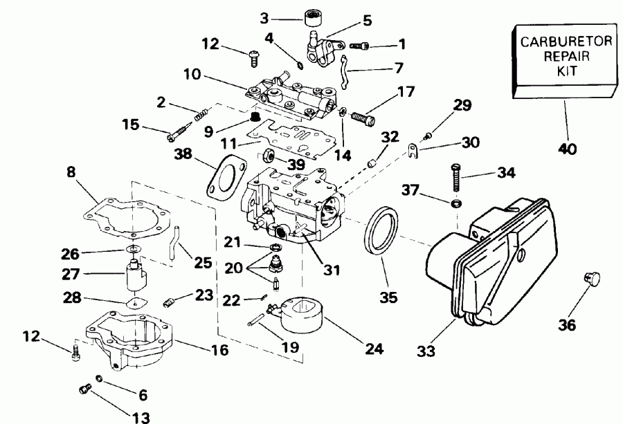 ��������� Evinrude E10ELETM 1993  - rburetor