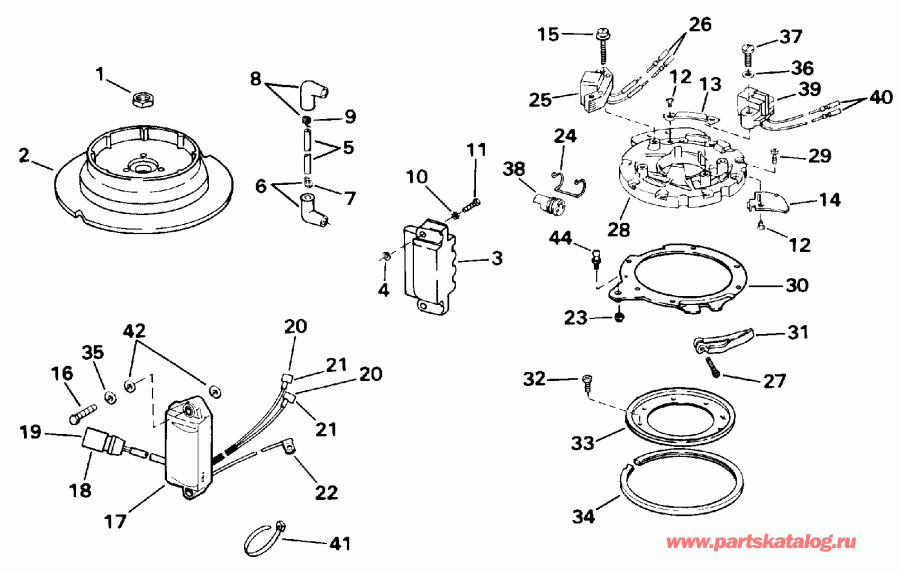 ��������� ��������� Evinrude E10ELETM 1993  - Rope - ����