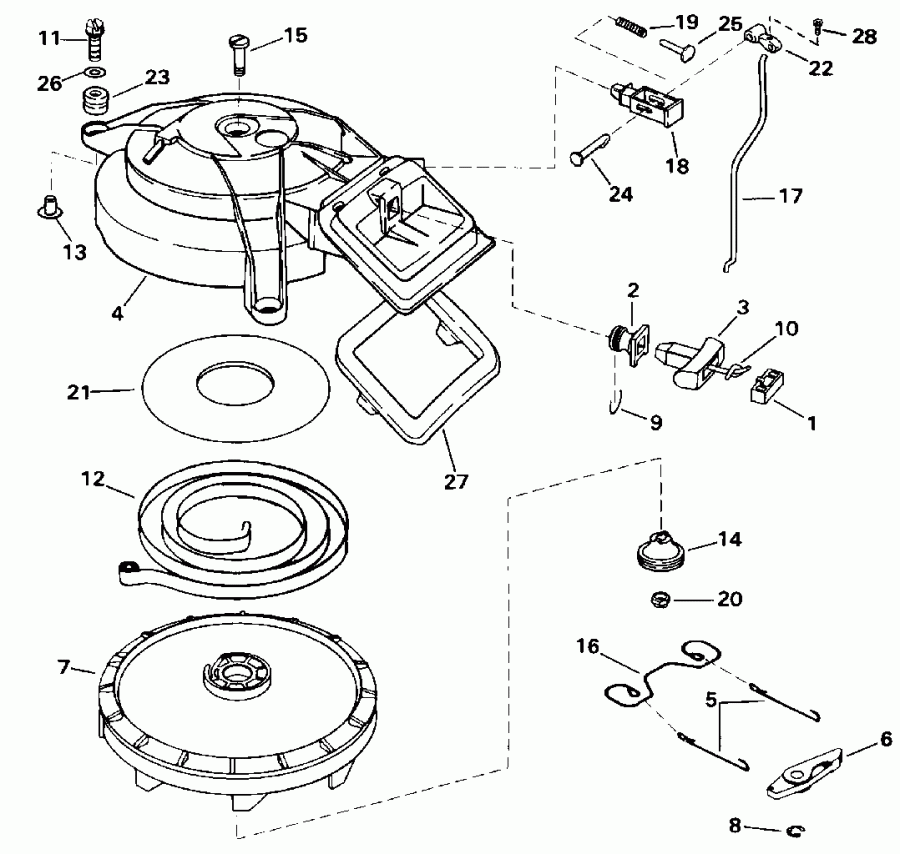 �������� ����� Evinrude E10ELETM 1993  - wind Starter