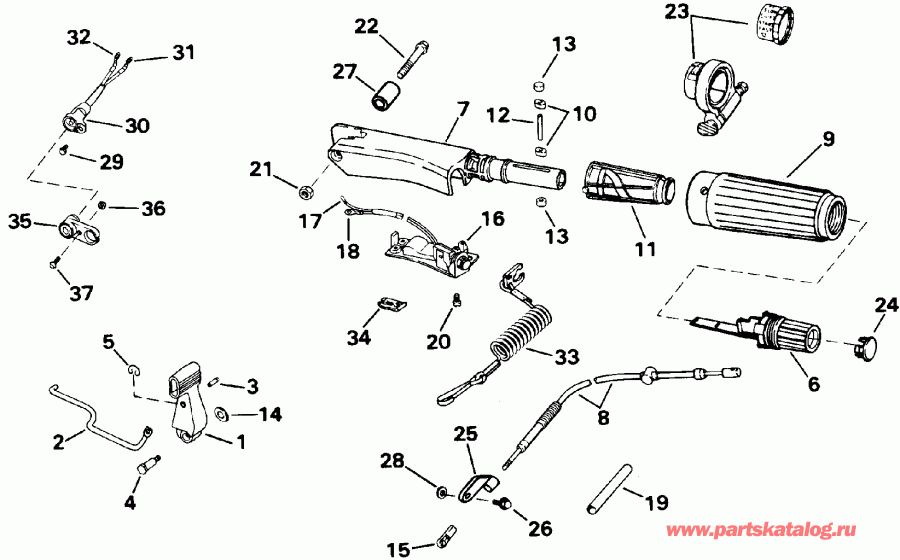 ��������� EVINRUDE E10RETM 1993  - ee������ & ������������� Handle
