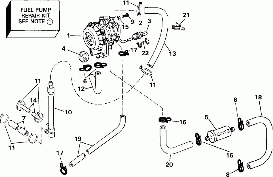 ��������� �������� ����� Evinrude E115JLETS 1993  - 90 / 100 / 115 Models / 90/100/115 Models