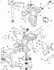 ��������� ������ - ���������������� ��������� ������� (Stern Bracket - Power Trim/tilt)