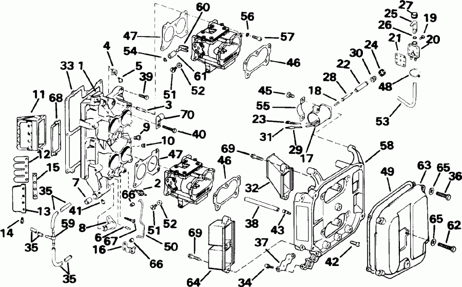  Evinrude E115TLETS 1993  - take Manifold / take ���������