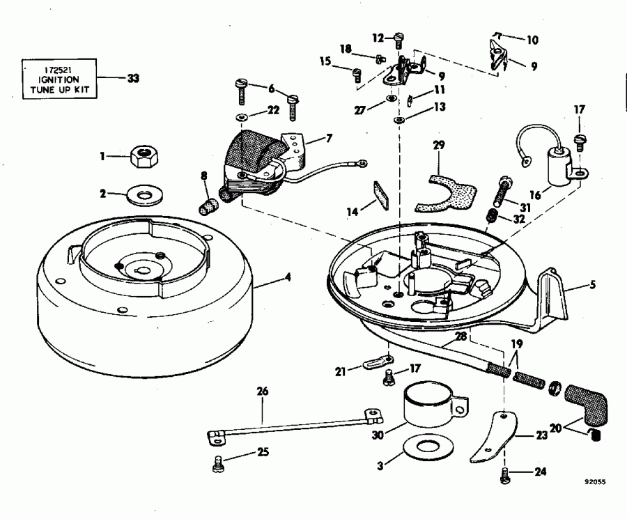 �������� ��������� ����� Evinrude E120TLETF 1993  - 125 Esx - 125 Esx