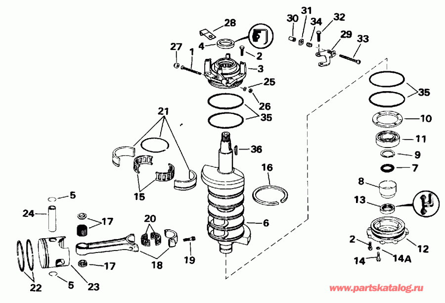 ����� ������� E120TLETS 1993  - ank��� & ������� - ankshaft & Piston