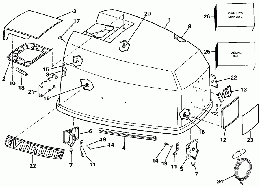��������� ����� Evinrude E125ESXETF 1993  - Johnson 120-140 Models - Johnson 120-140 Models