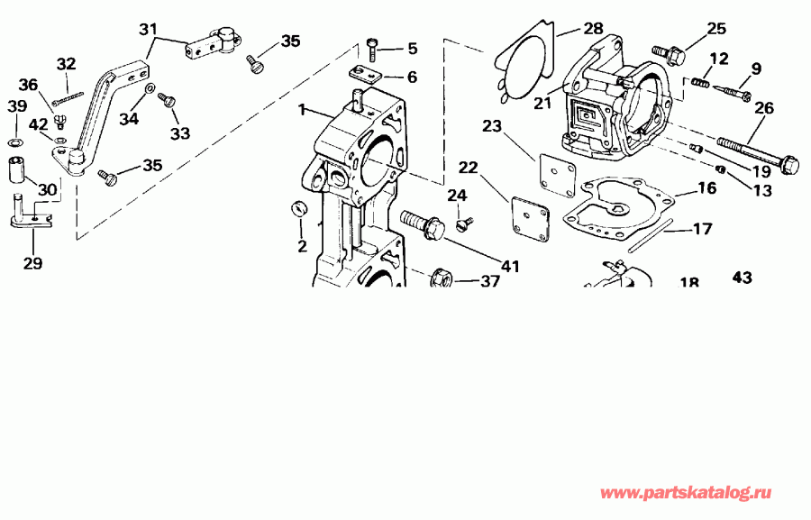 ��������� �������� ����� Evinrude E140CXATF 1993  - 