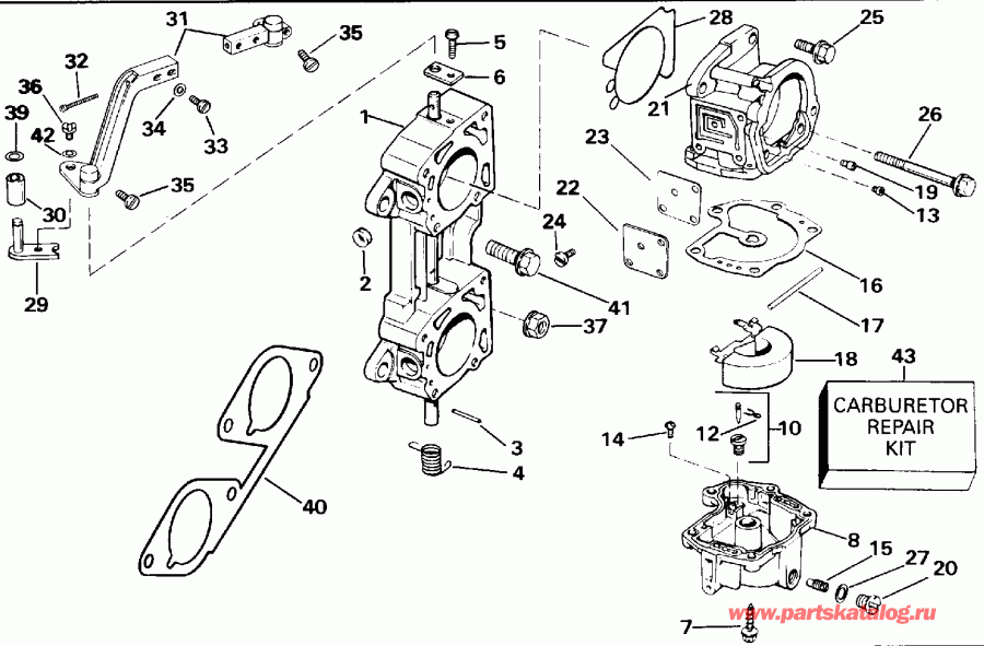 ��������� �������� ����� Evinrude E140CXATS 1993  - 