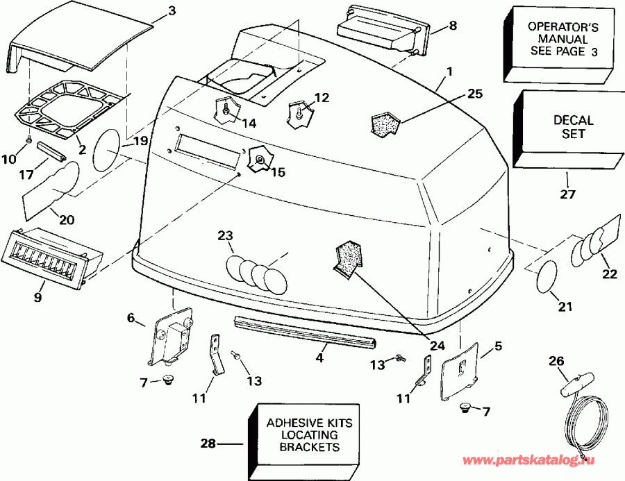 ����� EVINRUDE E140CXATS 1993  - 125 Esx / 125 Esx