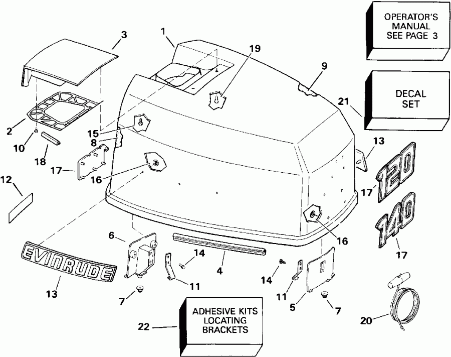 �������� ����� Evinrude E140CXETF 1993  - Evinrude 120-140 Models / Evinrude 120-140 Models