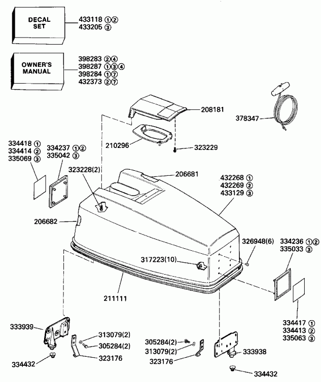 ��������� ����� EVINRUDE E140TXATS 1993  - 125 Esx - 125 Esx