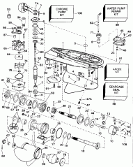 �������� - 140cx �������� �������� (Gearcase - 140cx Counter Rotation)