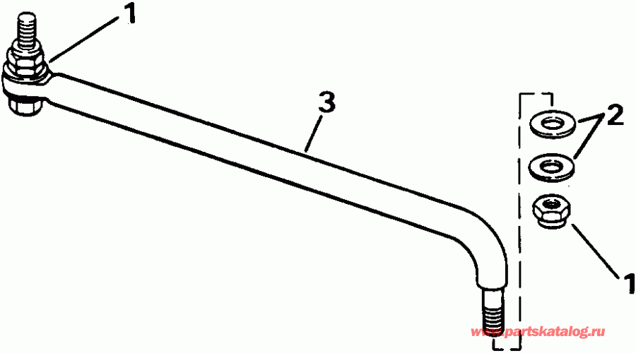 �������� ��������� ����� Evinrude E140TXETF 1993  - eering Link Kit - ee������ ����������� Kit