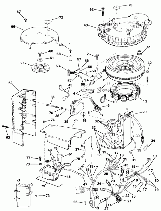 ��������� ��������� EVINRUDE E150ELETR 1993  - nition System - nition System