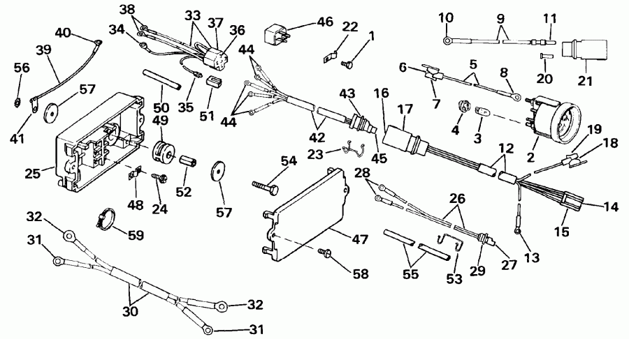 ��������� ������� E150EXETR 1993  - wer Trim / tilt ��������� / wer Trim/tilt Electrical