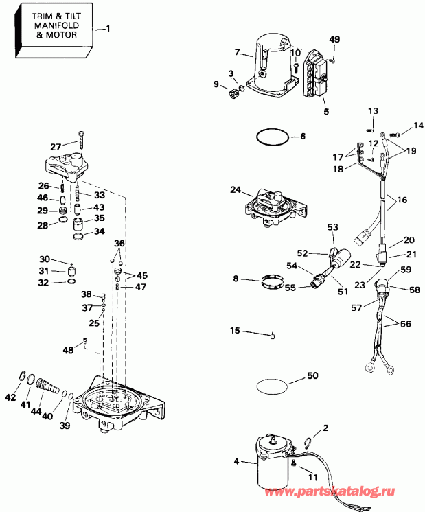 ��������� ��������� EVINRUDE E150GLETR 1993  - Quiet Rider