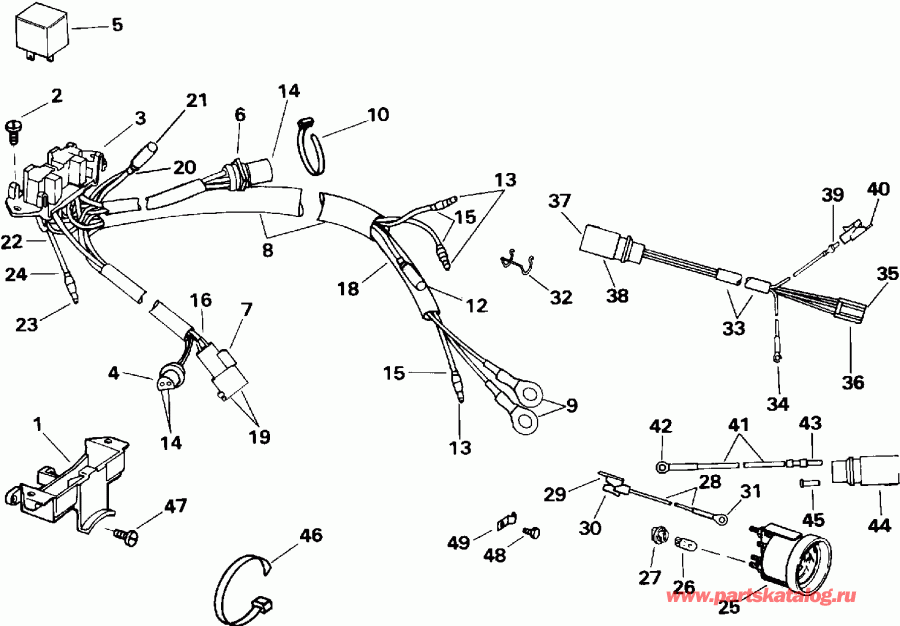 ����� EVINRUDE E150JLETR 1993  - wer Trim / tilt ���������