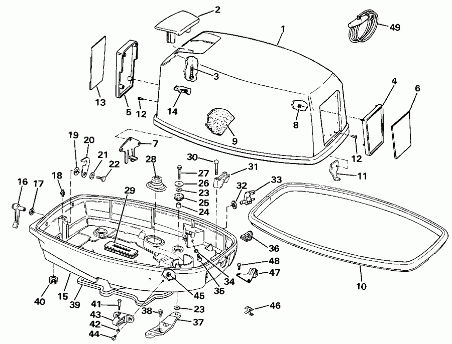�������� ��������� ����� ������� E150NXATG 1993  - wer Engine Cover