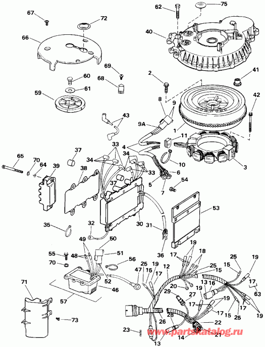 ��������� �������� ����� EVINRUDE E150NXATS 1993  - Quiet Rider - Quiet Rider