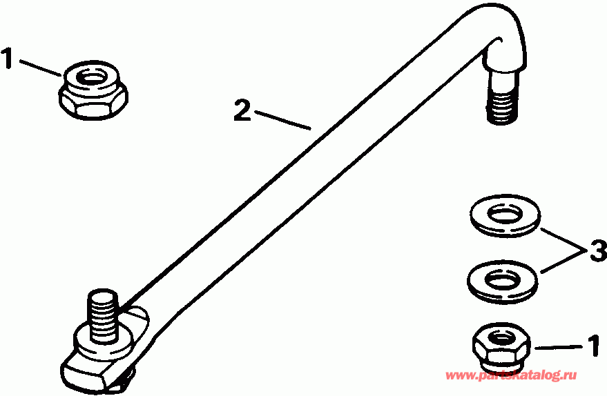 ��������� ��������� Evinrude E150NXATS 1993  - ee������ ����������� Kit / eering Link Kit