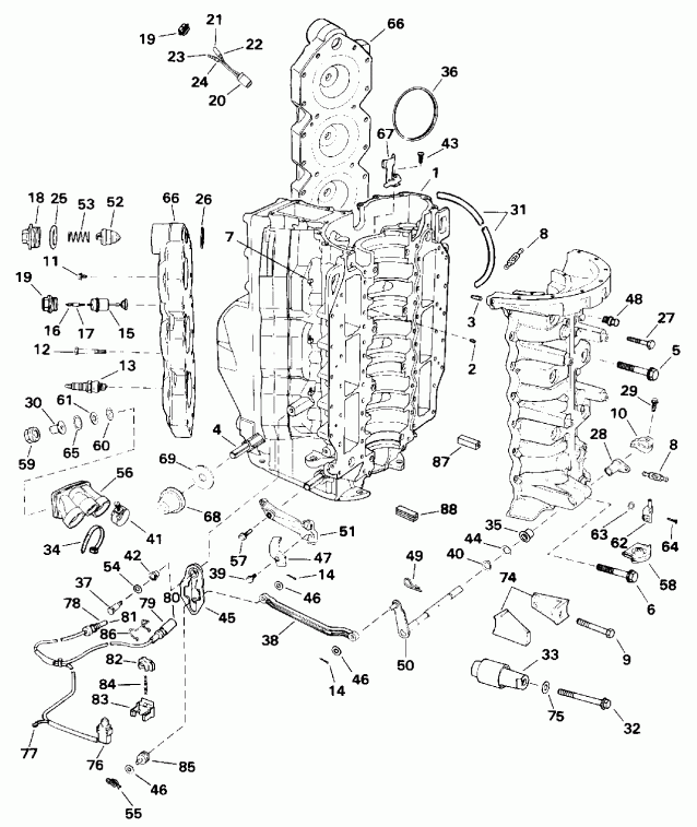 �������� ����� ������� E150NXETR 1993  - linder & ������ ��������� / linder & Crankcase