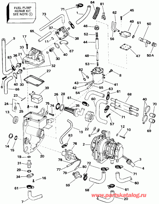 ����� Evinrude E150WTLETG 1993  - el Bracket & Components / el ��������� & Components