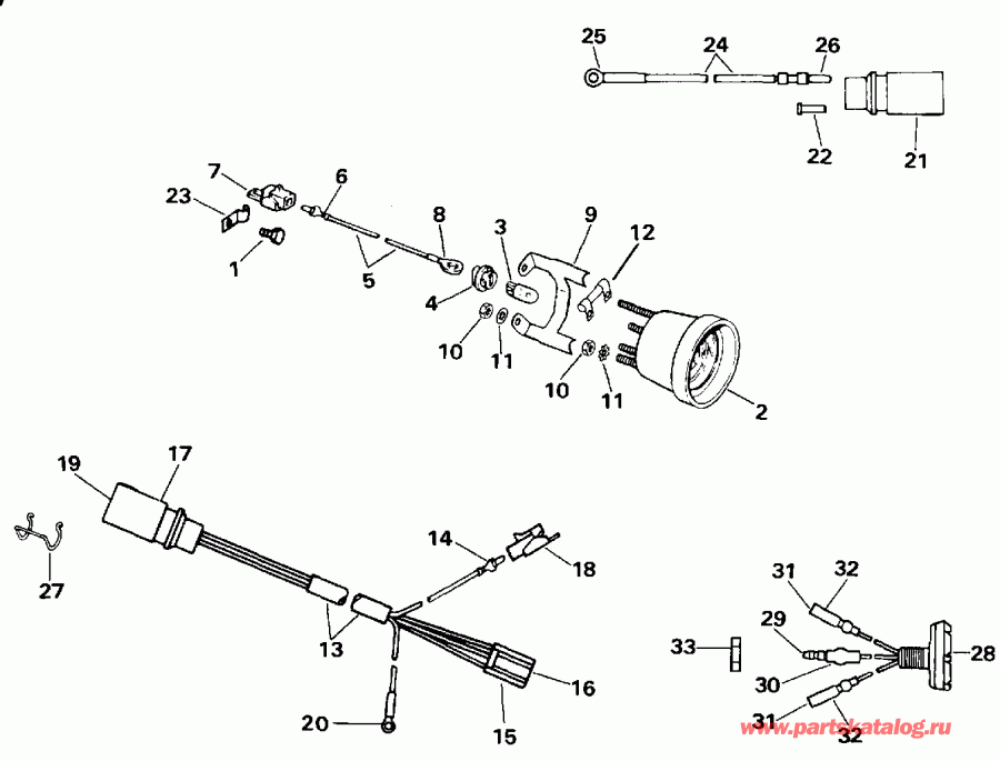 ��������� �������� ����� Evinrude E150WTLETG 1993  - rottle Linkage - rottle ��������� ��������