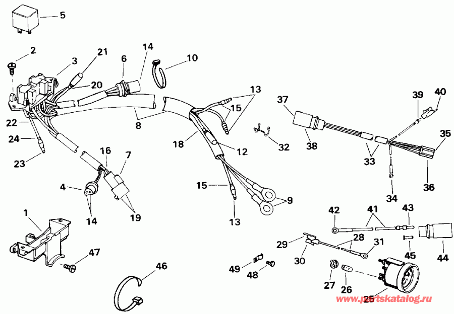 Evinrude E150WTLETS 1993  - wer Trim / tilt ��������� - wer Trim/tilt Electrical