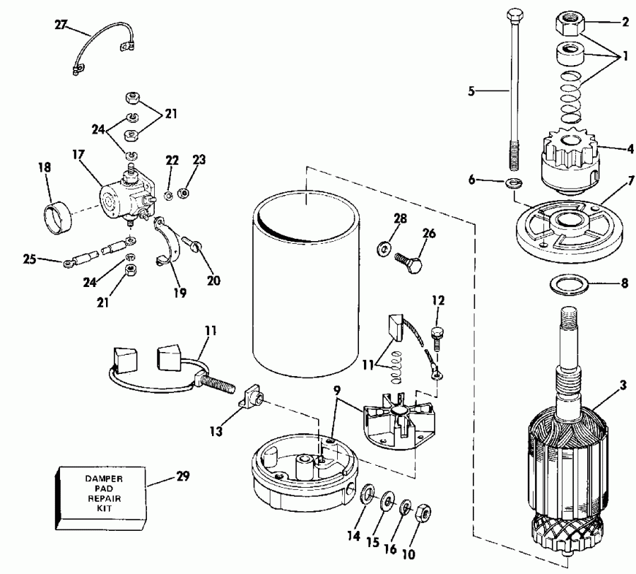 ����� EVINRUDE E150WTXETS 1993  - ectric ������� & Solenoid