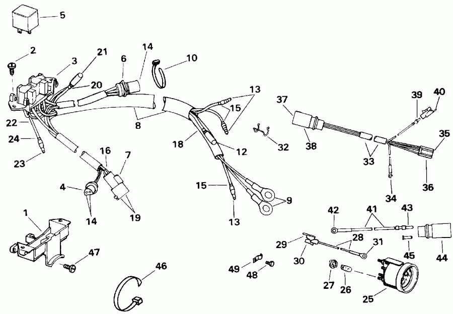 ��������� ��������� EVINRUDE E150WTXETS 1993  - wer Trim/tilt Electrical - wer Trim / tilt ���������