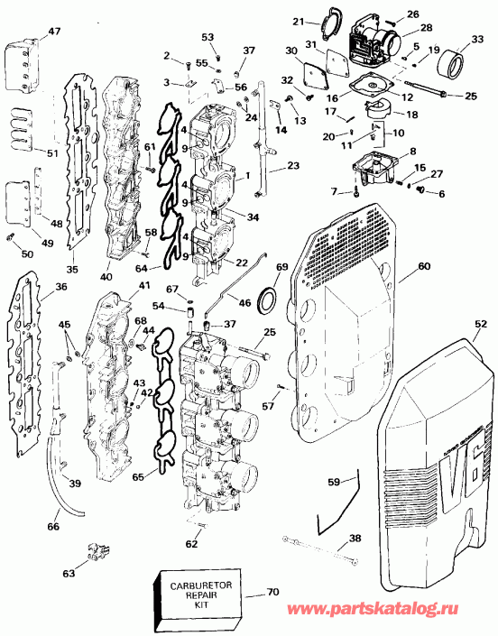  ������� E175EXATG 1993  - rburetor And Intake Manifold