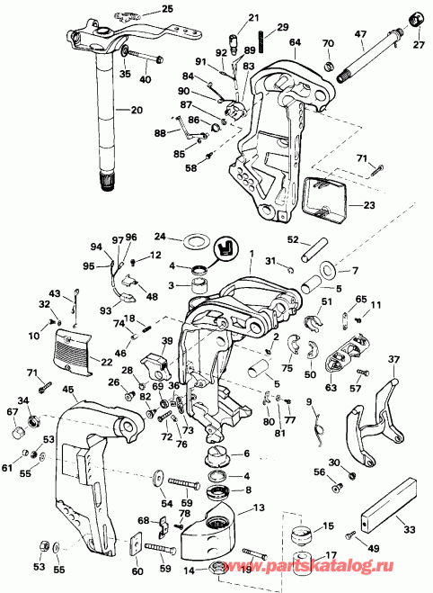 �������� ��������� ����� Evinrude E175EXATS 1993  - dsection - dsection