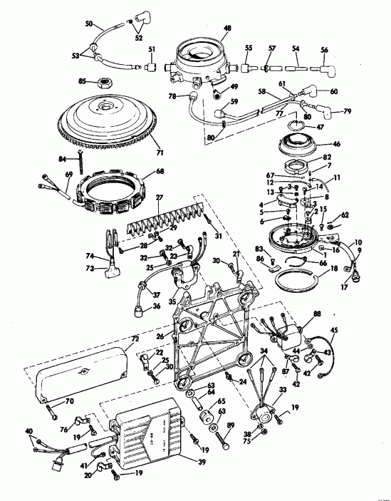  Evinrude E175EXETG 1993  - wer Engine Cover / wer ������ ��������� (�����)