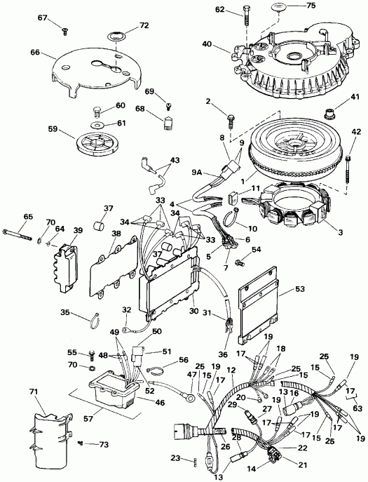 ��������� ����� EVINRUDE E175GLETG 1993  - Quiet Rider