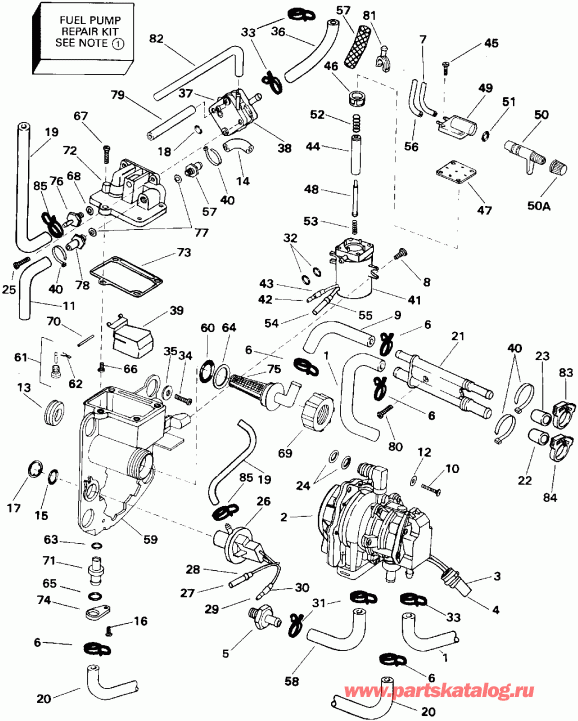 ����� Evinrude E175NXETG 1993  - el Bracket & Components / el ��������� & Components