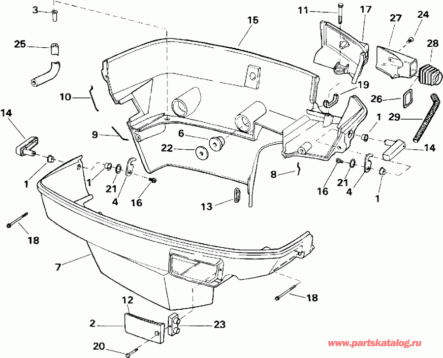 ����� EVINRUDE E175NXETR 1993  - wer Engine Cover - wer ������ ��������� (�����)