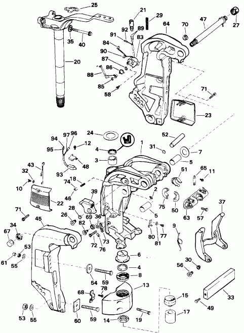 �������� ��������� ����� Evinrude E175NXETR 1993  - dsection