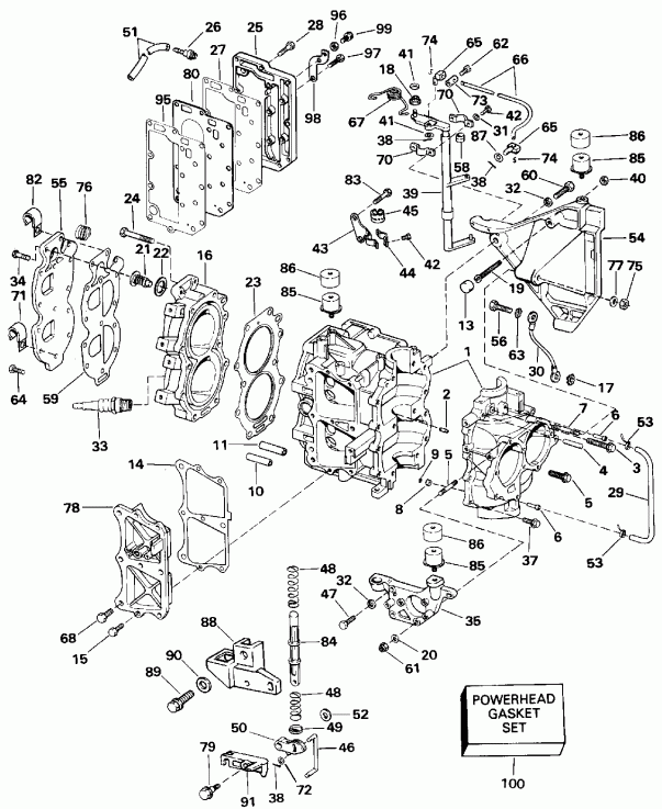 ��������� ����� EVINRUDE E200CXATF 1993  - Suffix 
